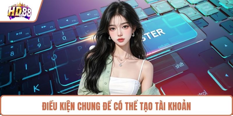 Điều kiện để tạo tài khoản thành công